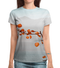 Заказать женскую футболку в Москве. Футболка с полной запечаткой (женская) Осень от FireFoxa - готовые дизайны и нанесение принтов.