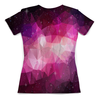 Заказать женскую футболку в Москве. Футболка с полной запечаткой (женская) Pink Polygon от THE_NISE  - готовые дизайны и нанесение принтов.