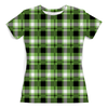 Заказать женскую футболку в Москве. Футболка с полной запечаткой (женская) Зеленая клетка от THE_NISE  - готовые дизайны и нанесение принтов.