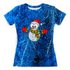 Заказать женскую футболку в Москве. Футболка с полной запечаткой (женская) Снеговичок от THE_NISE  - готовые дизайны и нанесение принтов.