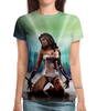 Заказать женскую футболку в Москве. Футболка с полной запечаткой (женская) Cyberpunk 2077 от T-shirt print  - готовые дизайны и нанесение принтов.