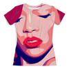 Заказать женскую футболку в Москве. Футболка с полной запечаткой (женская) Рианна от Jimmy Flash - готовые дизайны и нанесение принтов.