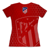 Заказать женскую футболку в Москве. Футболка с полной запечаткой (женская) Атлетико Мадрид от geekbox - готовые дизайны и нанесение принтов.