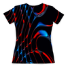 Заказать женскую футболку в Москве. Футболка с полной запечаткой (женская) Красно-синие полосы от THE_NISE  - готовые дизайны и нанесение принтов.