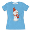 Заказать женскую футболку в Москве. Футболка с полной запечаткой (женская) Снеговичок от THE_NISE  - готовые дизайны и нанесение принтов.