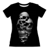 Заказать женскую футболку в Москве. Футболка с полной запечаткой (женская) Skull Art от Leichenwagen - готовые дизайны и нанесение принтов.