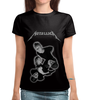Заказать женскую футболку в Москве. Футболка с полной запечаткой (женская) Metallica от weeert - готовые дизайны и нанесение принтов.