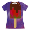 Заказать женскую футболку в Москве. Футболка с полной запечаткой (женская) Ice Cream от Pinky-Winky - готовые дизайны и нанесение принтов.