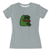 Заказать женскую футболку в Москве. Футболка с полной запечаткой (женская) Лягушка от THE_NISE  - готовые дизайны и нанесение принтов.