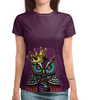Заказать женскую футболку в Москве. Футболка с полной запечаткой (женская) Королевна сова от T-shirt print  - готовые дизайны и нанесение принтов.