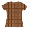 Заказать женскую футболку в Москве. Футболка с полной запечаткой (женская) Шоколадка от solntse - готовые дизайны и нанесение принтов.