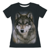 Заказать женскую футболку в Москве. Футболка с полной запечаткой (женская) Моя волчица от weeert - готовые дизайны и нанесение принтов.