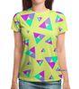 Заказать женскую футболку в Москве. Футболка с полной запечаткой (женская) Треугольники 1 от valezar - готовые дизайны и нанесение принтов.