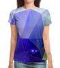Заказать женскую футболку в Москве. Футболка с полной запечаткой (женская) Космический треугольник от galaxy secret - готовые дизайны и нанесение принтов.