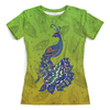 Заказать женскую футболку в Москве. Футболка с полной запечаткой (женская) Peacock от balden - готовые дизайны и нанесение принтов.