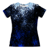 Заказать женскую футболку в Москве. Футболка с полной запечаткой (женская) Черно-синие брызги от THE_NISE  - готовые дизайны и нанесение принтов.