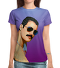 Заказать женскую футболку в Москве. Футболка с полной запечаткой (женская) Freddie Mercury_ от balden - готовые дизайны и нанесение принтов.