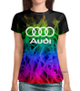 Заказать женскую футболку в Москве. Футболка с полной запечаткой (женская)  Авто Audi от THE_NISE  - готовые дизайны и нанесение принтов.