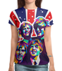 Заказать женскую футболку в Москве. Футболка с полной запечаткой (женская) The Beatles от balden - готовые дизайны и нанесение принтов.