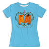 Заказать женскую футболку в Москве. Футболка с полной запечаткой (женская) Влюбленные от T-shirt print  - готовые дизайны и нанесение принтов.