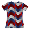 Заказать женскую футболку в Москве. Футболка с полной запечаткой (женская) Pixel от Fonzo - готовые дизайны и нанесение принтов.