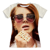 Заказать женскую футболку в Москве. Футболка с полной запечаткой (женская) Lana Del Rey от sandster - готовые дизайны и нанесение принтов.