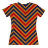 Заказать женскую футболку в Москве. Футболка с полной запечаткой (женская) Разноцветные линии от THE_NISE  - готовые дизайны и нанесение принтов.