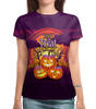 Заказать женскую футболку в Москве. Футболка с полной запечаткой (женская) Halloween  от T-shirt print  - готовые дизайны и нанесение принтов.