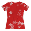 Заказать женскую футболку в Москве. Футболка с полной запечаткой (женская) Дед Мороз от weeert - готовые дизайны и нанесение принтов.