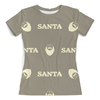 Заказать женскую футболку в Москве. Футболка с полной запечаткой (женская) Santa от THE_NISE  - готовые дизайны и нанесение принтов.