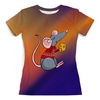 Заказать женскую футболку в Москве. Футболка с полной запечаткой (женская) Год крысы   от T-shirt print  - готовые дизайны и нанесение принтов.