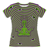 Заказать женскую футболку в Москве. Футболка с полной запечаткой (женская) Alien от Triponautica - готовые дизайны и нанесение принтов.
