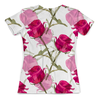 Заказать женскую футболку в Москве. Футболка с полной запечаткой (женская) Бутоны роз от THE_NISE  - готовые дизайны и нанесение принтов.
