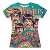 Заказать женскую футболку в Москве. Футболка с полной запечаткой (женская) The Beatles от J K - готовые дизайны и нанесение принтов.