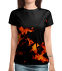 Заказать женскую футболку в Москве. Футболка с полной запечаткой (женская) Пожар от THE_NISE  - готовые дизайны и нанесение принтов.