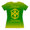 Заказать женскую футболку в Москве. Футболка с полной запечаткой (женская) Сборная Бразилии  от geekbox - готовые дизайны и нанесение принтов.