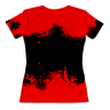 Заказать женскую футболку в Москве. Футболка с полной запечаткой (женская) Черно-красные краски от THE_NISE  - готовые дизайны и нанесение принтов.