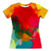 Заказать женскую футболку в Москве. Футболка с полной запечаткой (женская) Water Color от Fonzo - готовые дизайны и нанесение принтов.