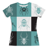 Заказать женскую футболку в Москве. Футболка с полной запечаткой (женская) пауки от THE_NISE  - готовые дизайны и нанесение принтов.