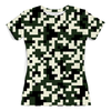 Заказать женскую футболку в Москве. Футболка с полной запечаткой (женская) Зеленые пиксели от THE_NISE  - готовые дизайны и нанесение принтов.