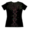 Заказать женскую футболку в Москве. Футболка с полной запечаткой (женская) DNA Tree / Древо ДНК от crash - готовые дизайны и нанесение принтов.