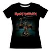 Заказать женскую футболку в Москве. Футболка с полной запечаткой (женская) Iron Maiden от Leichenwagen - готовые дизайны и нанесение принтов.