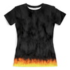 Заказать женскую футболку в Москве. Футболка с полной запечаткой (женская) Пламя и дым от bd-art  - готовые дизайны и нанесение принтов.