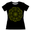 Заказать женскую футболку в Москве. Футболка с полной запечаткой (женская) Neon mandala - Sun от слегачик - готовые дизайны и нанесение принтов.