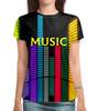 Заказать женскую футболку в Москве. Футболка с полной запечаткой (женская) Music от THE_NISE  - готовые дизайны и нанесение принтов.