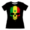 Заказать женскую футболку в Москве. Футболка с полной запечаткой (женская) Сборная Сенегала от geekbox - готовые дизайны и нанесение принтов.
