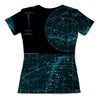 Заказать женскую футболку в Москве. Футболка с полной запечаткой (женская) Карта звёздного неба от Виктор Гришин - готовые дизайны и нанесение принтов.
