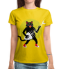Заказать женскую футболку в Москве. Футболка с полной запечаткой (женская) Котик гитарист от T-shirt print  - готовые дизайны и нанесение принтов.