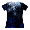 Заказать женскую футболку в Москве. Футболка с полной запечаткой (женская) Черно-синие брызги от THE_NISE  - готовые дизайны и нанесение принтов.