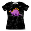 Заказать женскую футболку в Москве. Футболка с полной запечаткой (женская) Динозавр от trugift - готовые дизайны и нанесение принтов.